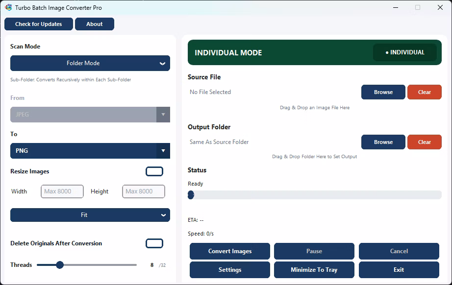 Batchify Image Converter and Resizer Pro screenshot