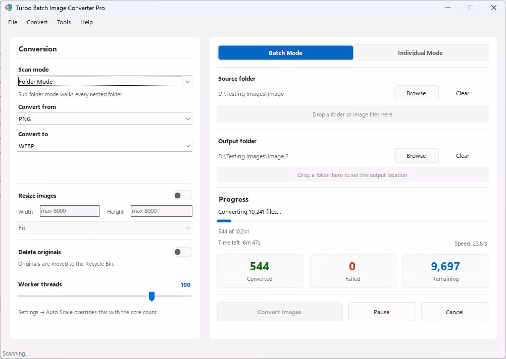 Turbo Batch Image Converter Pro — offline batch image conversion