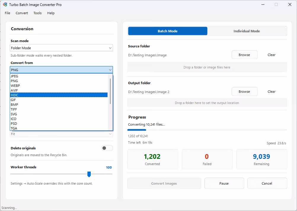 Turbo Batch Image Converter Pro — offline single image conversion
