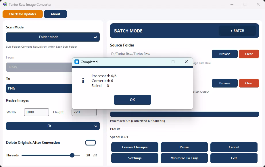 Conversion Completion Pop-Up