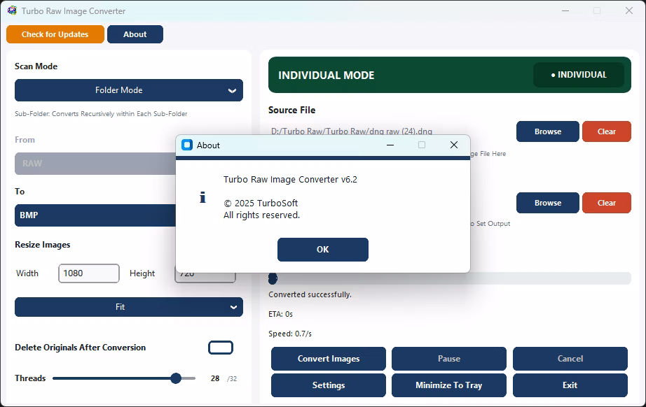 Conversion Completion Pop-Up