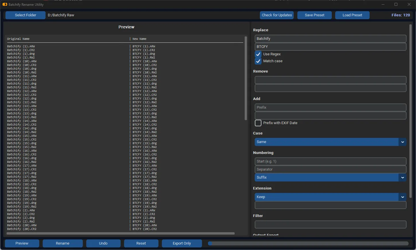 rename utility app features